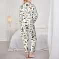 thumbnail image 3 of Pajamas for Women Sets, outdoor living Lounge Sets Long Sleeve Button Down Night Shirts Sleepwear Pjs, 3 of 6