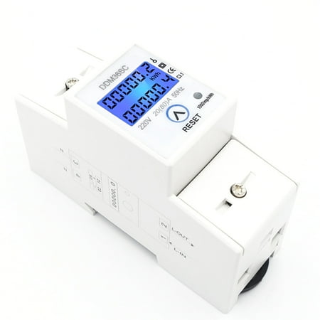 

Aokid DDM36SC 220V 50/60Hz Backlight Button Reset Single Phase Din-rail Energy Meter Industrial control LCD Display Easy Installation Durable