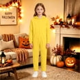 thumbnail image 5 of Boys Solid Hooded Onesie for Halloween, Full Zip Plush Jumpsuit with Ribbed, 5 of 6