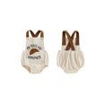 thumbnail image 2 of RUINIXCW Newborn Baby Girl Boy My First Thanksgiving Outfit Infant Baby Girl Boy Romper Overall Fall Clothes Sleeveless Turkey Croissant Embroidery Jumpsuit Overalls, 2 of 9