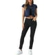 thumbnail image 2 of CHAQUETA DE JEAN CORTA CON BOTONES Y MANGAS CORTAS PARA MUJER INSPIRADA EN CHIC AZUL PROFUNDO XS, 2 of 6