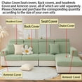 thumbnail image 5 of Wear-Resistant Universal Sofa Cover, Stretch Couch Cushion Slipcovers Replacement, Anti-Slip L Shape Sofa Covers, Chaise Lounge Slipcover Single Seat (green), 5 of 8