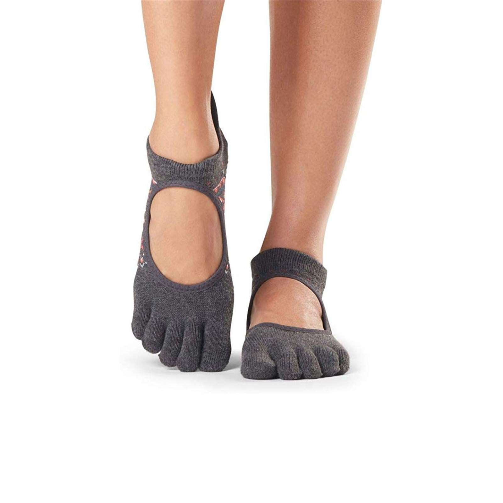 New Toesox Women S Bellarina Full Toe Grip Yoga Five Toe Socks Walmart Com