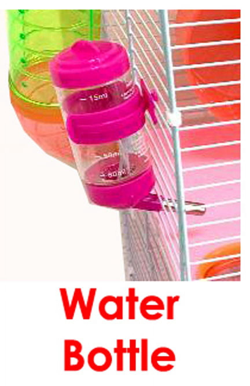 Pink 2-Levels Hamster Home Habitat Rodent Gerbil Mouse Mice Rat Wire Cage