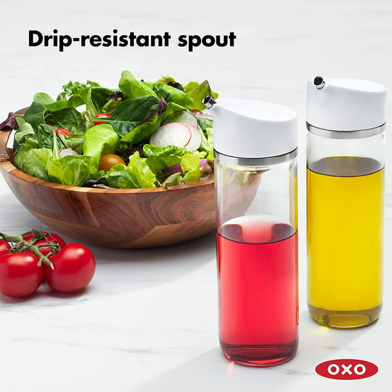 OXO Good Grips Precision Pour 12 Ounce Oil & Vinegar Glass Dispenser Set 
