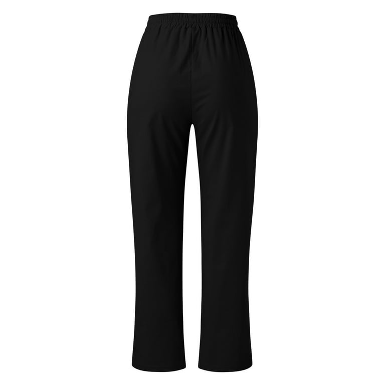 eczipvz Cargo Pants Women's Casual Skinny Pants High Waisted Split Hem  Office Work Pants Khaki,L