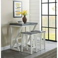 thumbnail image 4 of Martin Svensson Home Del Mar 5 Piece Table and Stool Set White and Grey, 4 of 13