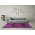 thumbnail image 3 of Ahgly Company Indoor Square Persian Purple Traditional Area Rugs, 7' Square, 3 of 4