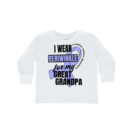

Inktastic I Wear Periwinkle For My Great Grandpa Stomach Cancer Awareness Gift Toddler Boy or Toddler Girl Long Sleeve T-Shirt