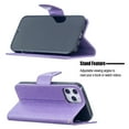 thumbnail image 2 of Allytech iPhone 12 Pro Max Case 6.7", Folio Flip PU Leather Slim Fit Kickstand Cover with Credit Cards Holder Hand Wrist Strap Wallet Case Cover for Apple iPhone 12 Pro Max, Violet, 2 of 6