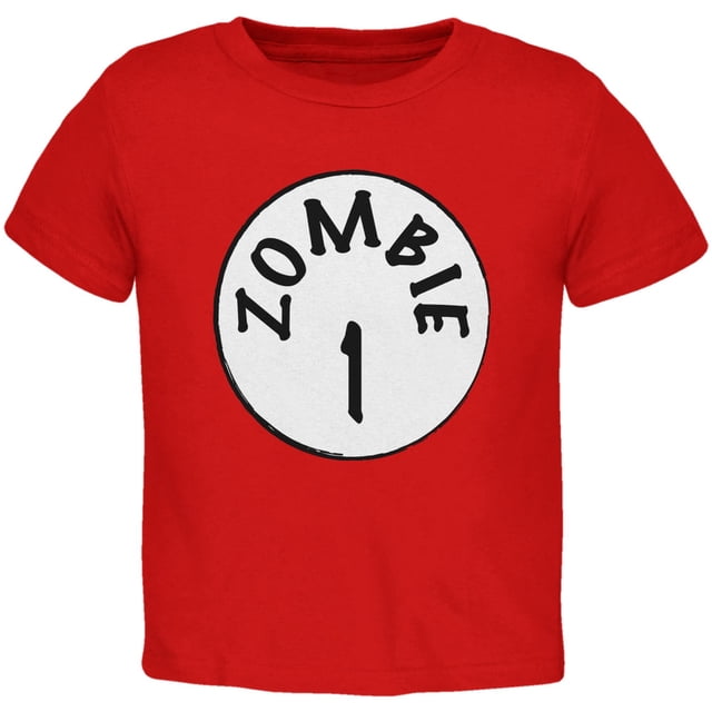 Halloween Zombie 1 Costume T-Shirt Rouge pour Tout-Petit