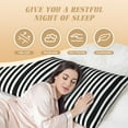 thumbnail image 4 of Bingfone Body Pillow Cover Long Pillow Case With Zipper Decorative Bedding Pillowcase 20"X54" Soft Cushion Pillow Case For Bedroom-Black And White Stripes, 4 of 8