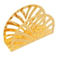 thumbnail image 4 of Servilletero dorado con forma de semicírculo hueco, servilletero Vertical de acero inoxidable con parte inferior antideslizante para Picnic, 4 of 12