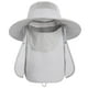 thumbnail image 1 of Sombrero de ala ancha con solapa de cuello desmontable y cubrebocas para hombre y mujer, ideal para pesca, viajes al aire libre, 1 of 7