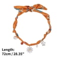 thumbnail image 3 of Unique Bargains 1 Pc Lightweight Scarf Necklace with Charm Adjustable Tie Statement Choker for Women Orange Blue White, 3 of 5