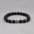 thumbnail image 5 of Pulseras cruzadas naturales para hombres, pulsera de cuentas de piedra de ojo de lava volcánica, oración de yoga de madera, joyería ajustable hecha a mano para mujeres-50145, 5 of 5