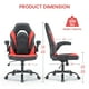 thumbnail image 2 of Silla de juego YSSOA ergonómica ajustable de piel sintética rojo/negro, 2 of 7