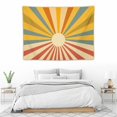 thumbnail image 3 of ONETECH  Boho Burning Sun Tapestry Wall Hanging, Retro 70s Abstract Vintage Geometric Rainbow Sunrise Tapestries for Bedroom Living Room Backdrop, 3 of 7