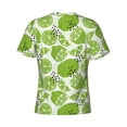 thumbnail image 6 of Vsdgher Green Various Lemons Print Men's Dry Fit Mesh Athletic Shirts Moisture Wicking Tennis T-Shirt Tops, 6 of 9