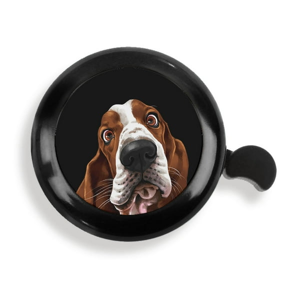 WIRESTER Bicycle Bell Aluminum Alloy Mini Bike Bell With Ring Horn Accessories for Adults Men Women Kids Girls and Boys - Basset Hound Dog