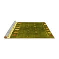 thumbnail image 2 of Ahgly Company Machine Washable Indoor Rectangle Abstract Yellow Contemporary Area Rugs, 7' x 10', 2 of 4