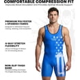 thumbnail image 2 of Exxact Sports Patriot Men's Wrestling Singlet, High-Performance Powerlifting Singlet, Wrestling Singlets for Men (AL, Royal), 2 of 7