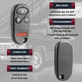 thumbnail image 2 of KeylessOption replacement fob for Acura CL, Integra (72147-SY8-A03, 72147SY8A03) 4 button remote fob with option button, 2 of 5
