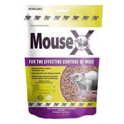 MouseX Rodent Killer Bait Pellets for Rats & Mice – Poison Free, Pet Safe Indoor & Outdoor Use Pellets 1 lb. Bag - 620201