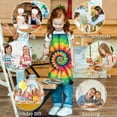 thumbnail image 6 of Rainbow Tie Dye Mandala Pattern Kids Aprons for Girls and Boys,Adjustable Neck Strap Toddler Aprons for Kids Cooking Baking, 6 of 6