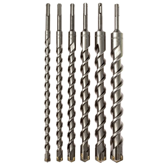 6 Piece Carbide Tipped Masonry Drill Bit Set SDS Plus
