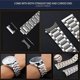 thumbnail image 3 of UBIUO Stainless Steel Watch Bands with Straight & Curved End 5 Color(Gold, Sliver, Black, Rose Gold, Gold-Silver Two Tone) 9 Size(12mm to 24mm) Valent, 3 of 4