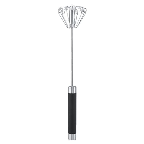 Batteur d'Oeufs, Acier Inoxydable Antirouille Whis Rotation Fouet Artisanat Supérieur