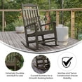 thumbnail image 6 of Flash Furniture Winston All-Weather Poly Resin Rocking Chair in Mahogany, 6 of 12