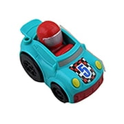 Replacement Car for Little People Launch 'n Loop Raceway - GMJ12 ~ Replacement Blue / Teal Vehicle with Driver