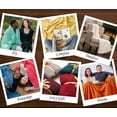 thumbnail image 4 of Chanasya Textured Knitted Super Soft Throw Blanket With Tassels Warm Plush Lightweight Fluffy Woven Blanket for Bed Sofa Couch Cover Living Bed Room Acrylic Yellow Throw Blanket (50x65 Inches) Golden, 4 of 9