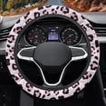 thumbnail image 3 of Yuyamidu Pink Leopard Print Car Steering Wheel Cover for Women Girls Winter Auto Wrap Cover for Cars Sedans Flannel Vehicle Steering Wheel Protective Accessories, 3 of 7