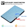 thumbnail image 2 of ELEHOLD for iPad Pro 11 Inch Case M4 (5th Generation) 2024 Released Case, Glitter Folio Stand Smart Cover Auto Wake/Sleep PU Leather Protective Cover,Blue, 2 of 7