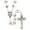 White, variant on Creed J7355 Hand Painted Rosary - Black