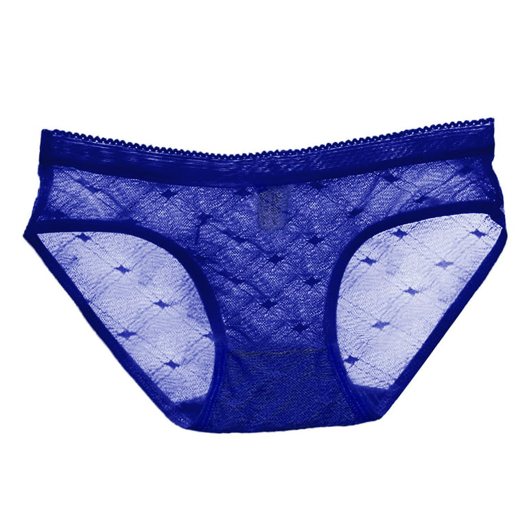 Womens Underwear Sheer Lace See Through Mesh Cotton Crotch Seamless Briefs  Womens Panties