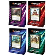 WIZARDS OF THE COAST Magic The Gathering Commander 2019 Set of 4 Decks (Primal Genesis, Faceless Menace,Mystic Intellect, & Merciless Rage)