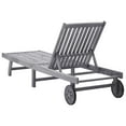 thumbnail image 2 of vidaXL Patio Lounge Chair Outdoor Sunbed Poolside Sunlounger Solid Wood Acacia, 2 of 30