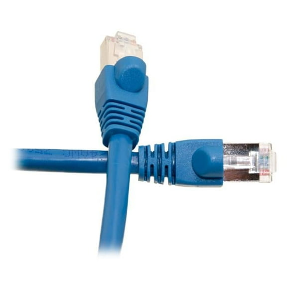 3 ft. Shielded Cat6 Ethernet Patch Cable Snagless Molded Boot, Blue