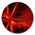 thumbnail image 1 of Designart 'Red and Yellow Rays ' Modern wall clock, 1 of 2