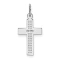 thumbnail image 3 of 14k White Gold Solid Satin Religious Faith Cross Pendant Necklace 17x12mm-Pendant for Women, 3 of 4