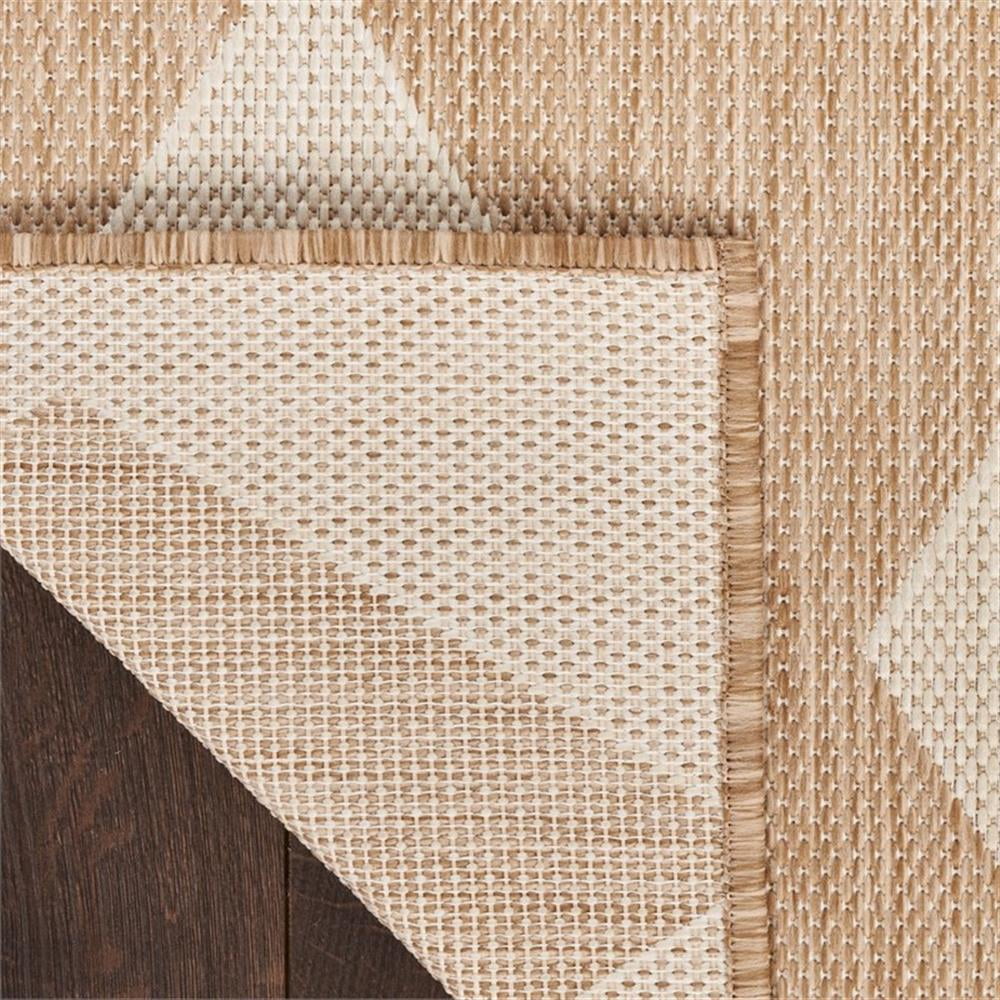 Pemberly Row Modern / Contemporary 5'x7' Jute Plush Rug in Beige