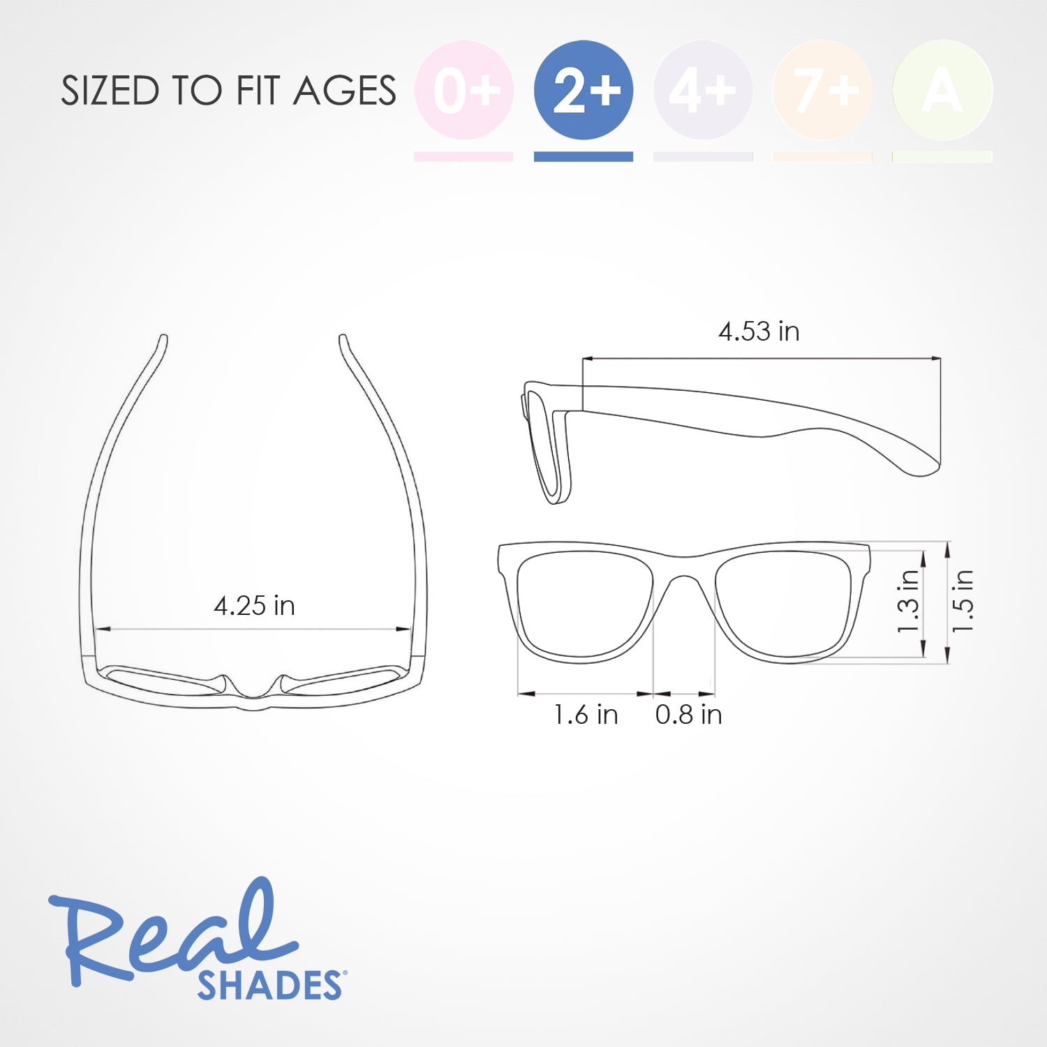 Real Shades Kids Switch Unbreakable Color Changing Sunglasses Age 2+