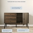 thumbnail image 4 of BELLEZE Sideboard Kitchen Buffet and TV Stand - Annett (Dark Walnut), 4 of 7