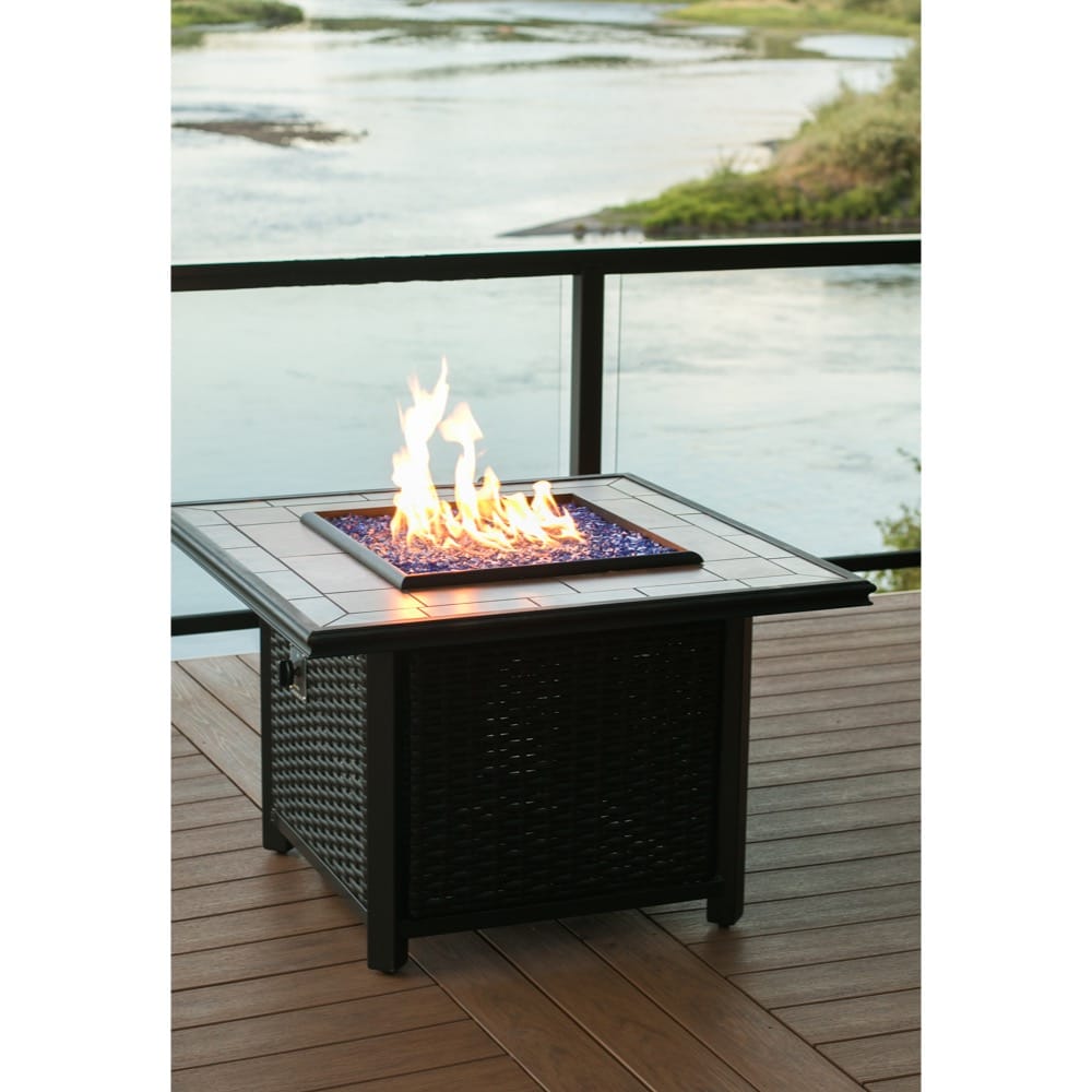 Tretco Wicker 39 in. Fire Table - Walmart.com