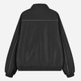 thumbnail image 4 of Men's Full-zip Cargo Jackets with Fluorescent Reflective Detailing Long Sleeve Casual Multi Pockets Fall Coat (XL, Black), 4 of 7