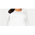 thumbnail image 2 of JM Collection Plus Size Scoopneck Top Bright White 0X, 2 of 3